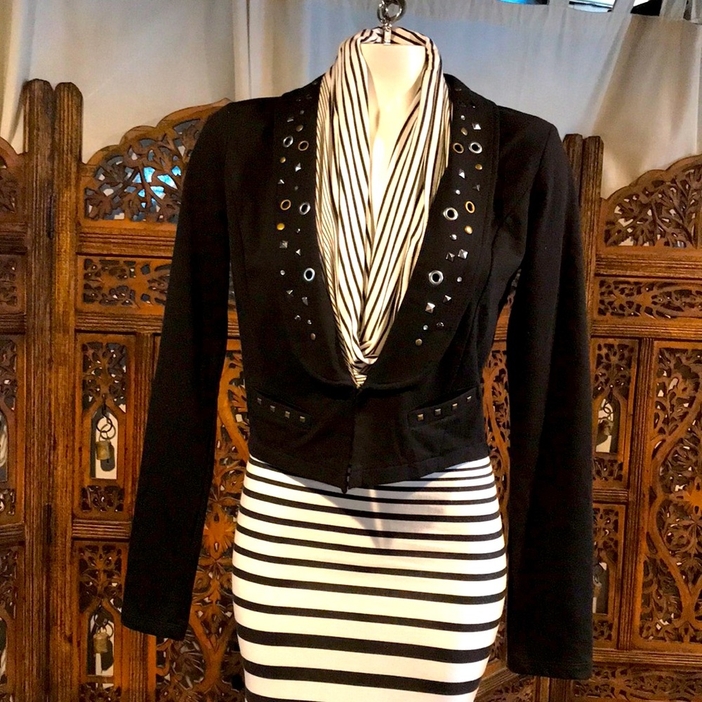 Black Metal Studded Jacket